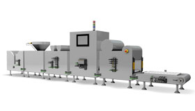 Machine modulaire en plusieurs parties avec des composants E/S décentralisés IP67.